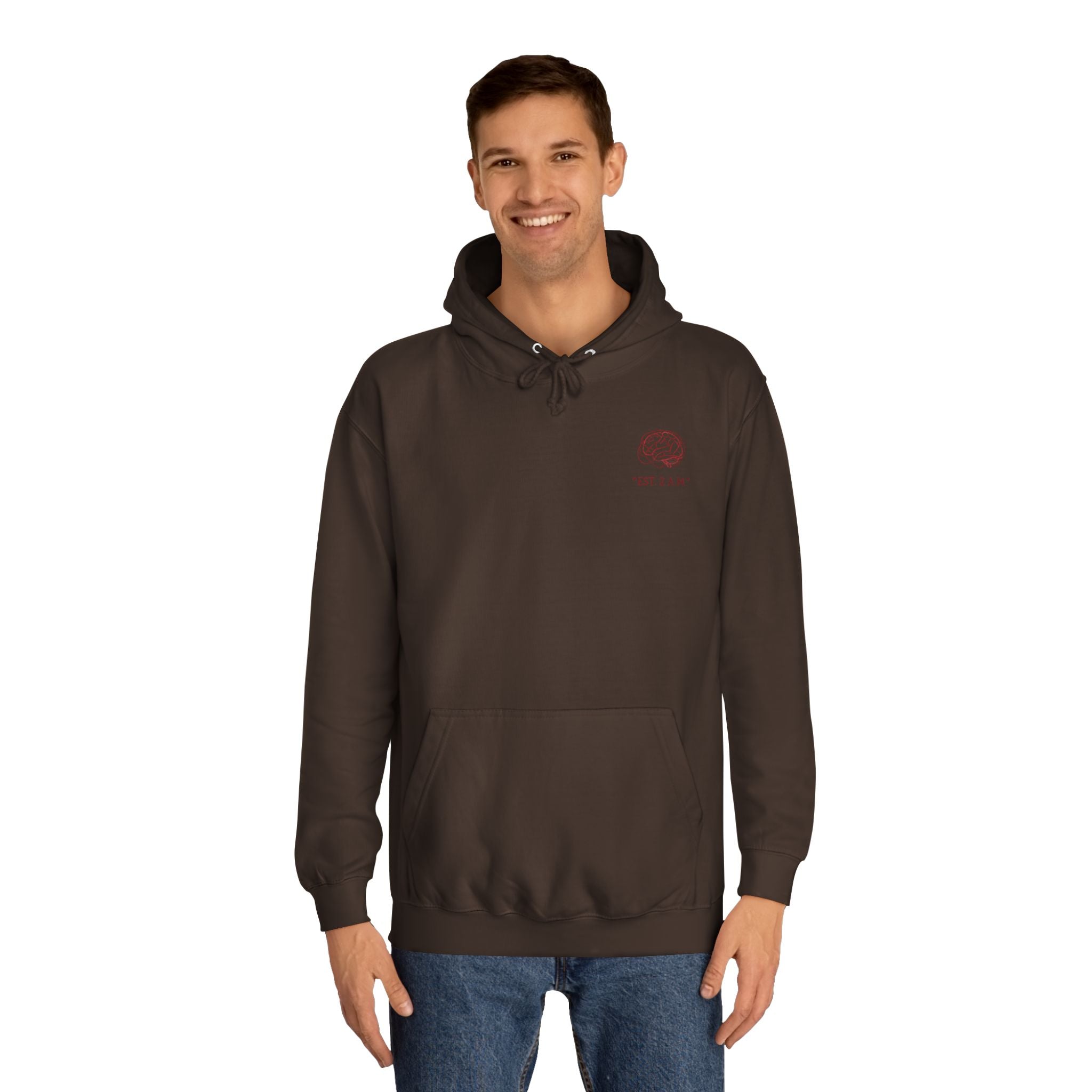 Unisex Overthinking Club Hoodie | Cozy College Gear, Thoughtful Gift for Students, Casual Wear, Relaxed Style, Brainy Humor Apparel