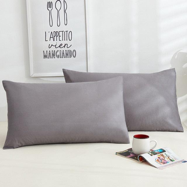 1/2pcs Cotton Pillowcase Solid Color Pillow Cover Home Bed Bedding for Standard Size Solid Color Long Pillow Case Soft Comfortable Adults Double Luxury Body Pillow Cover