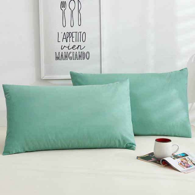 1/2pcs Cotton Pillowcase Solid Color Pillow Cover Home Bed Bedding for Standard Size Solid Color Long Pillow Case Soft Comfortable Adults Double Luxury Body Pillow Cover