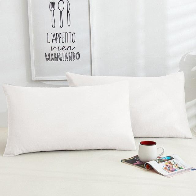 1/2pcs Cotton Pillowcase Solid Color Pillow Cover Home Bed Bedding for Standard Size Solid Color Long Pillow Case Soft Comfortable Adults Double Luxury Body Pillow Cover
