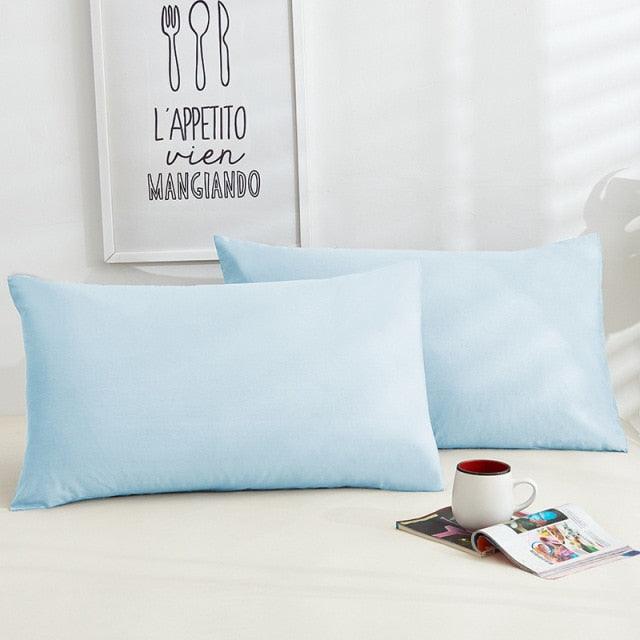 1/2pcs Cotton Pillowcase Solid Color Pillow Cover Home Bed Bedding for Standard Size Solid Color Long Pillow Case Soft Comfortable Adults Double Luxury Body Pillow Cover