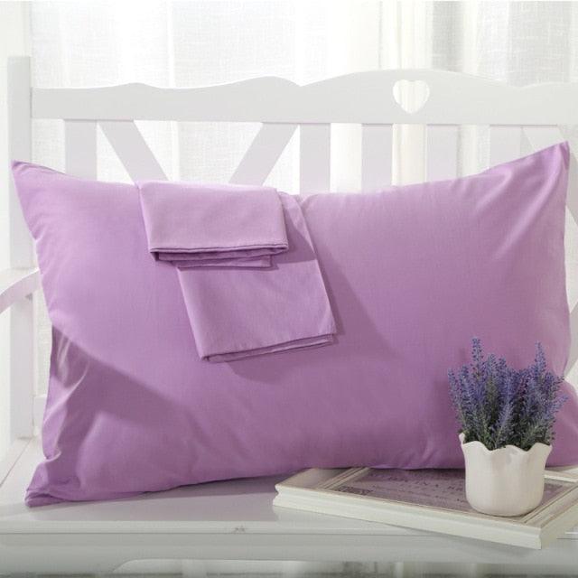 1/2pcs Cotton Pillowcase Solid Color Pillow Cover Home Bed Bedding for Standard Size Solid Color Long Pillow Case Soft Comfortable Adults Double Luxury Body Pillow Cover