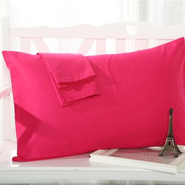1/2pcs Cotton Pillowcase Solid Color Pillow Cover Home Bed Bedding for Standard Size Solid Color Long Pillow Case Soft Comfortable Adults Double Luxury Body Pillow Cover