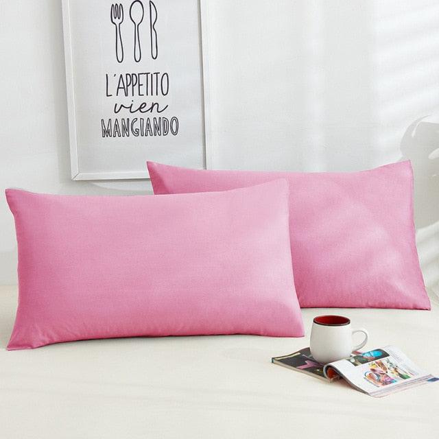 1/2pcs Cotton Pillowcase Solid Color Pillow Cover Home Bed Bedding for Standard Size Solid Color Long Pillow Case Soft Comfortable Adults Double Luxury Body Pillow Cover