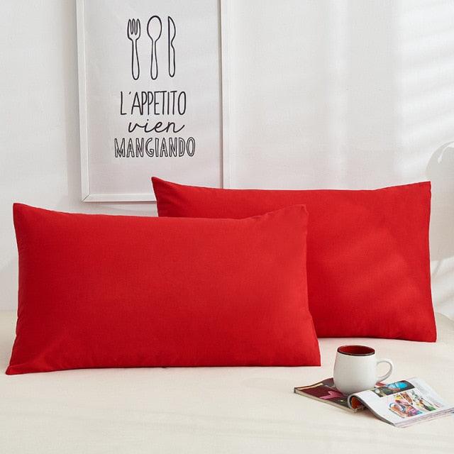 1/2pcs Cotton Pillowcase Solid Color Pillow Cover Home Bed Bedding for Standard Size Solid Color Long Pillow Case Soft Comfortable Adults Double Luxury Body Pillow Cover