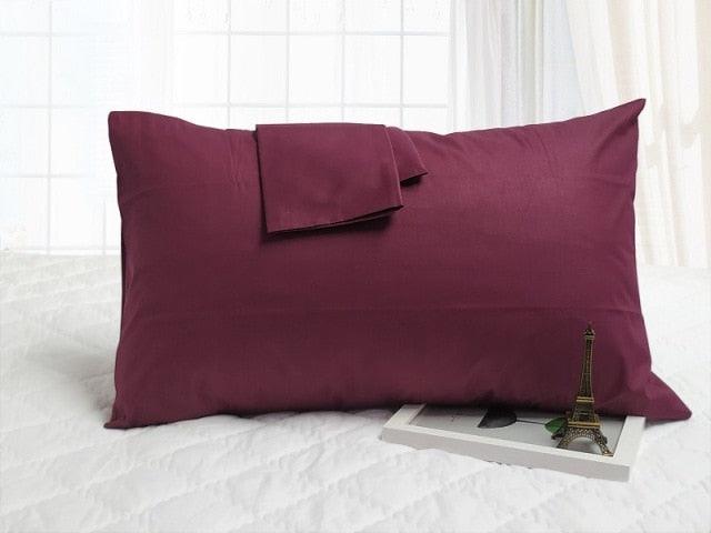 1/2pcs Cotton Pillowcase Solid Color Pillow Cover Home Bed Bedding for Standard Size Solid Color Long Pillow Case Soft Comfortable Adults Double Luxury Body Pillow Cover