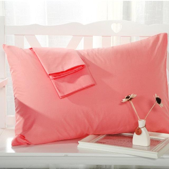 1/2pcs Cotton Pillowcase Solid Color Pillow Cover Home Bed Bedding for Standard Size Solid Color Long Pillow Case Soft Comfortable Adults Double Luxury Body Pillow Cover