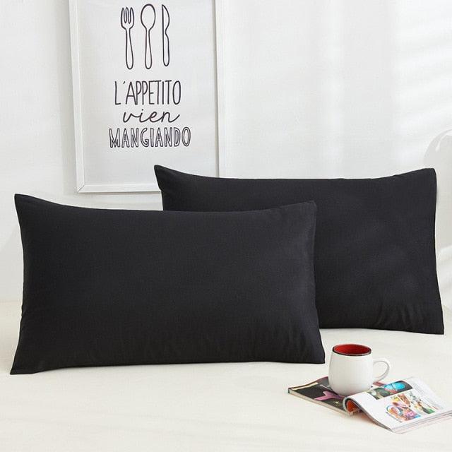1/2pcs Cotton Pillowcase Solid Color Pillow Cover Home Bed Bedding for Standard Size Solid Color Long Pillow Case Soft Comfortable Adults Double Luxury Body Pillow Cover