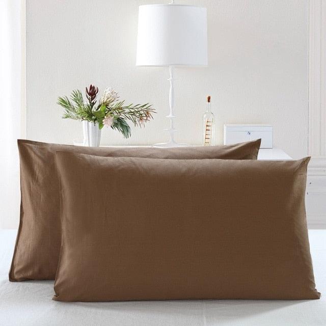 1/2pcs Cotton Pillowcase Solid Color Pillow Cover Home Bed Bedding for Standard Size Solid Color Long Pillow Case Soft Comfortable Adults Double Luxury Body Pillow Cover
