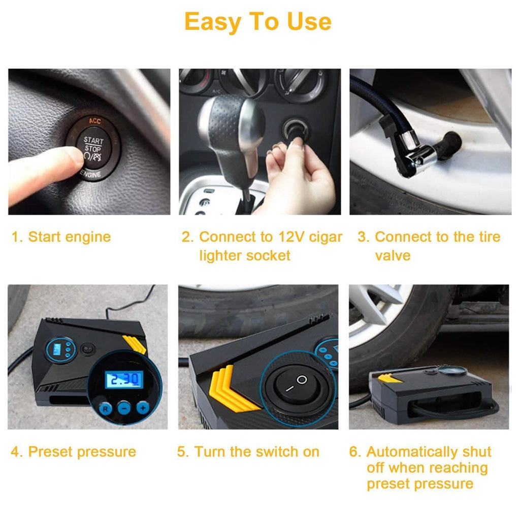 12V DC 100W 150PSI Digital Tire Inflator