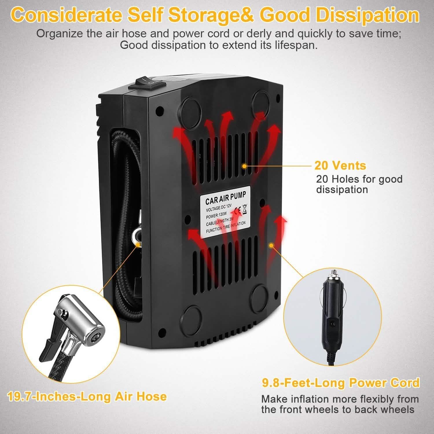 12V DC 100W 150PSI Digital Tire Inflator