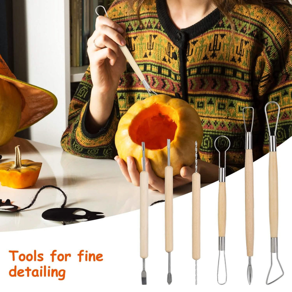 13-Pieces: Halloween Pumpkin Stainless Steel Carving Kit
