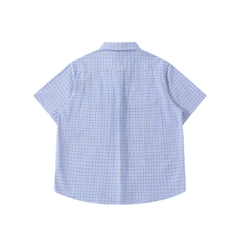 Striped pocket short sleeved shirt