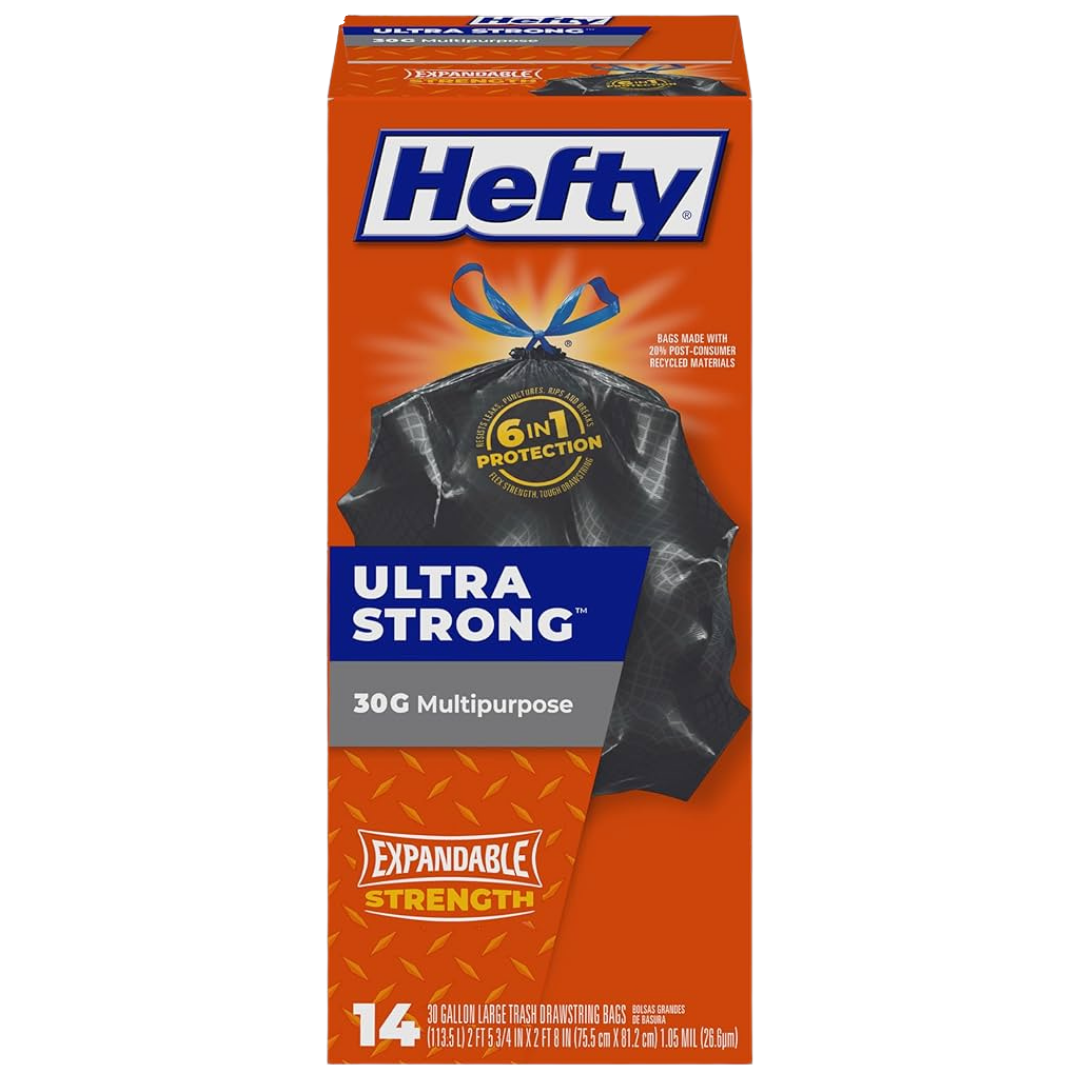 Hefty Basics Large Trash Bags 30 Gallon (14ct)