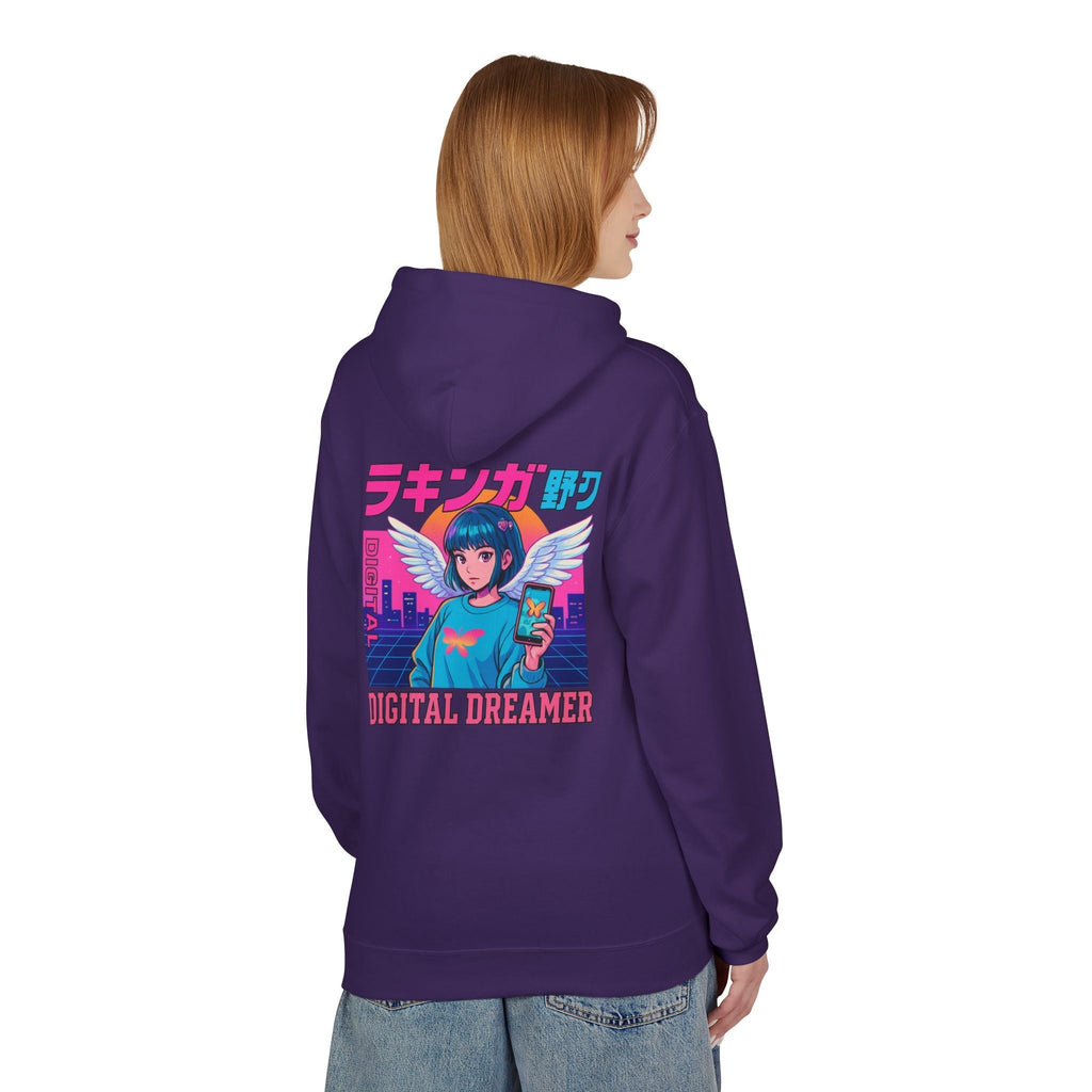 Digital Dreamer Unisex Fleece Hoodie, Cozy Graphic Sweatshirt, Anime Style Hoodie, Perfect Gift for Gamers, Casual Streetwear