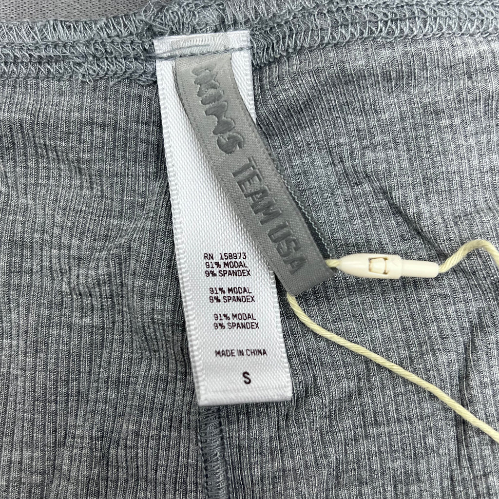 SKIMS Soft & Stretchy Cotton Rib Olympic Boxer Women's Sz S Heather Grey