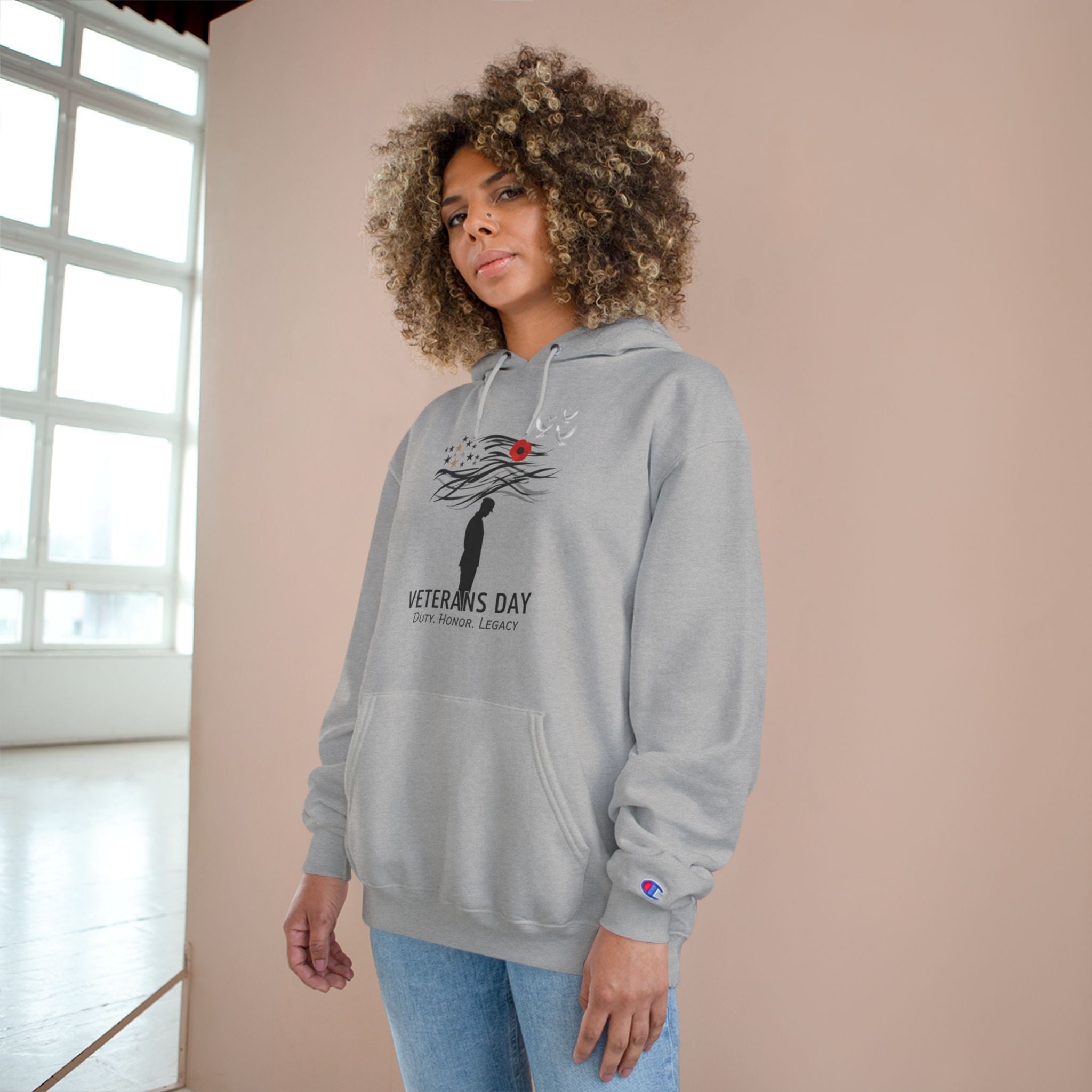 Veterans Day Champion Hoodie, Cozy Hoodie, Gift for Veterans, Memorial Day Apparel, Support Our Troops