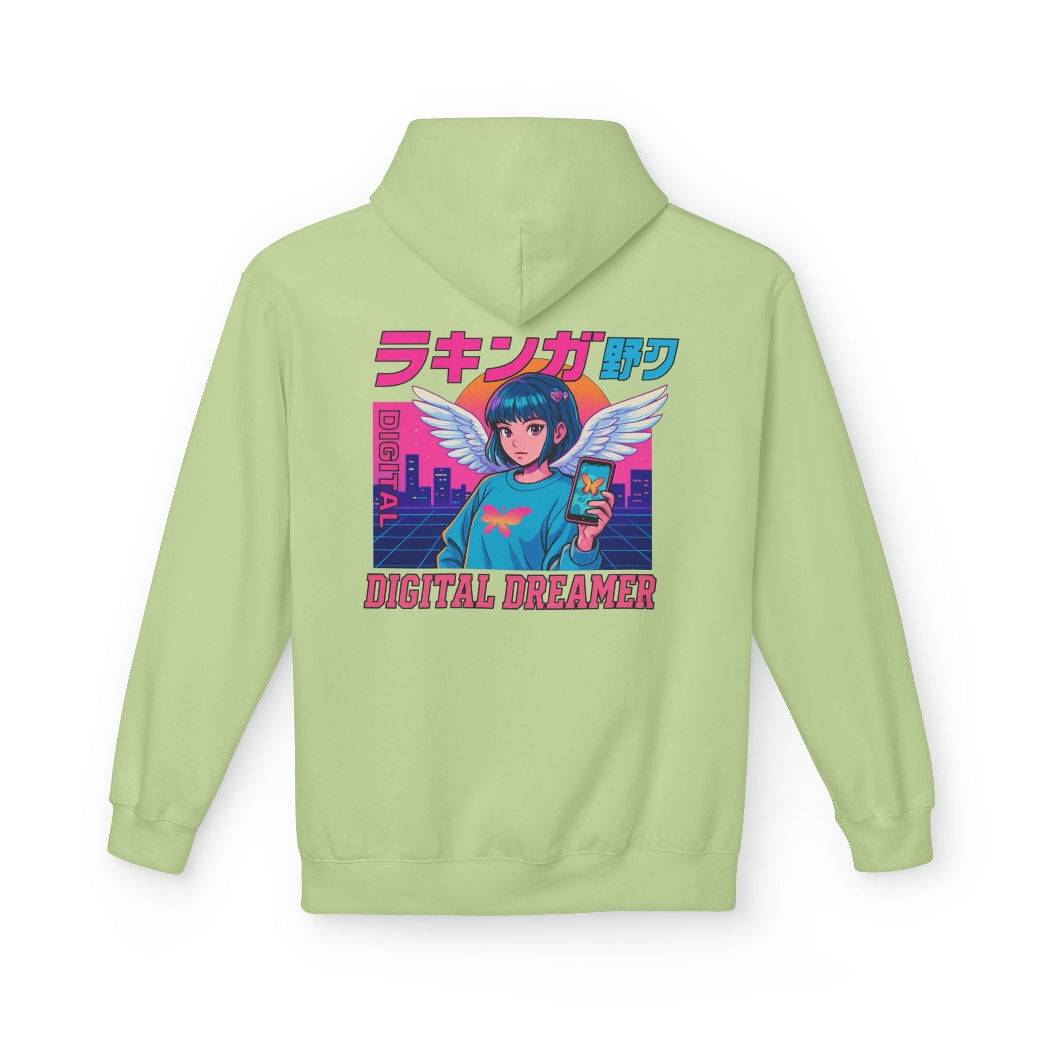 Digital Dreamer Unisex Fleece Hoodie, Cozy Graphic Sweatshirt, Anime Style Hoodie, Perfect Gift for Gamers, Casual Streetwear