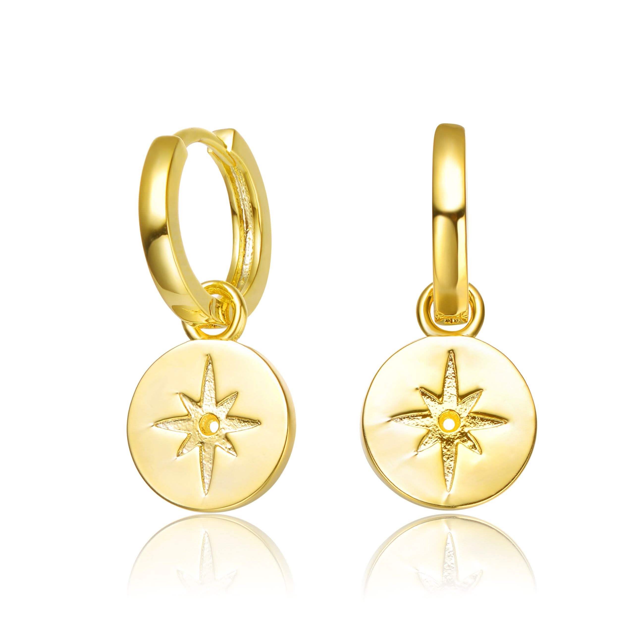 14K Gold Plated Dangle Earrings