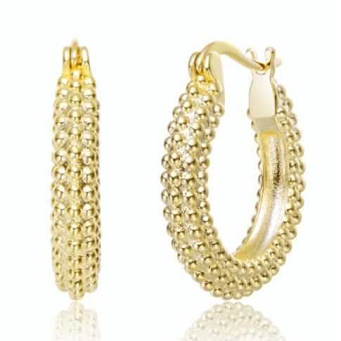 14K Gold Plated Hoop Earrings