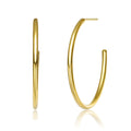 14K Gold Plated Open Hoop Earrings