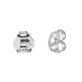 14K Solid White Gold Earring Backs Pieces Highly Polished Medium Size