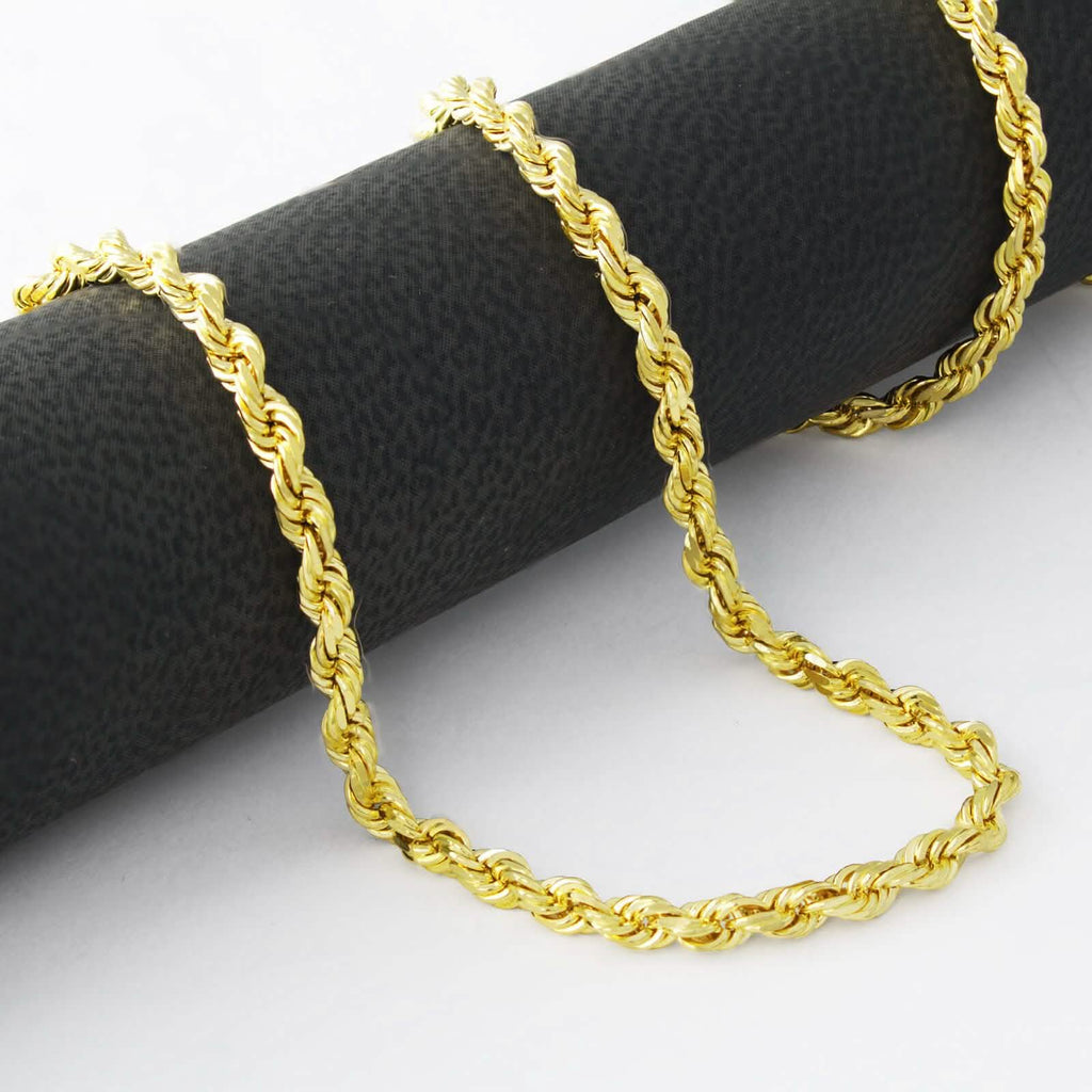 14k Solid Yellow Gold Cuban Link Chain Necklace - Assorted Sizes