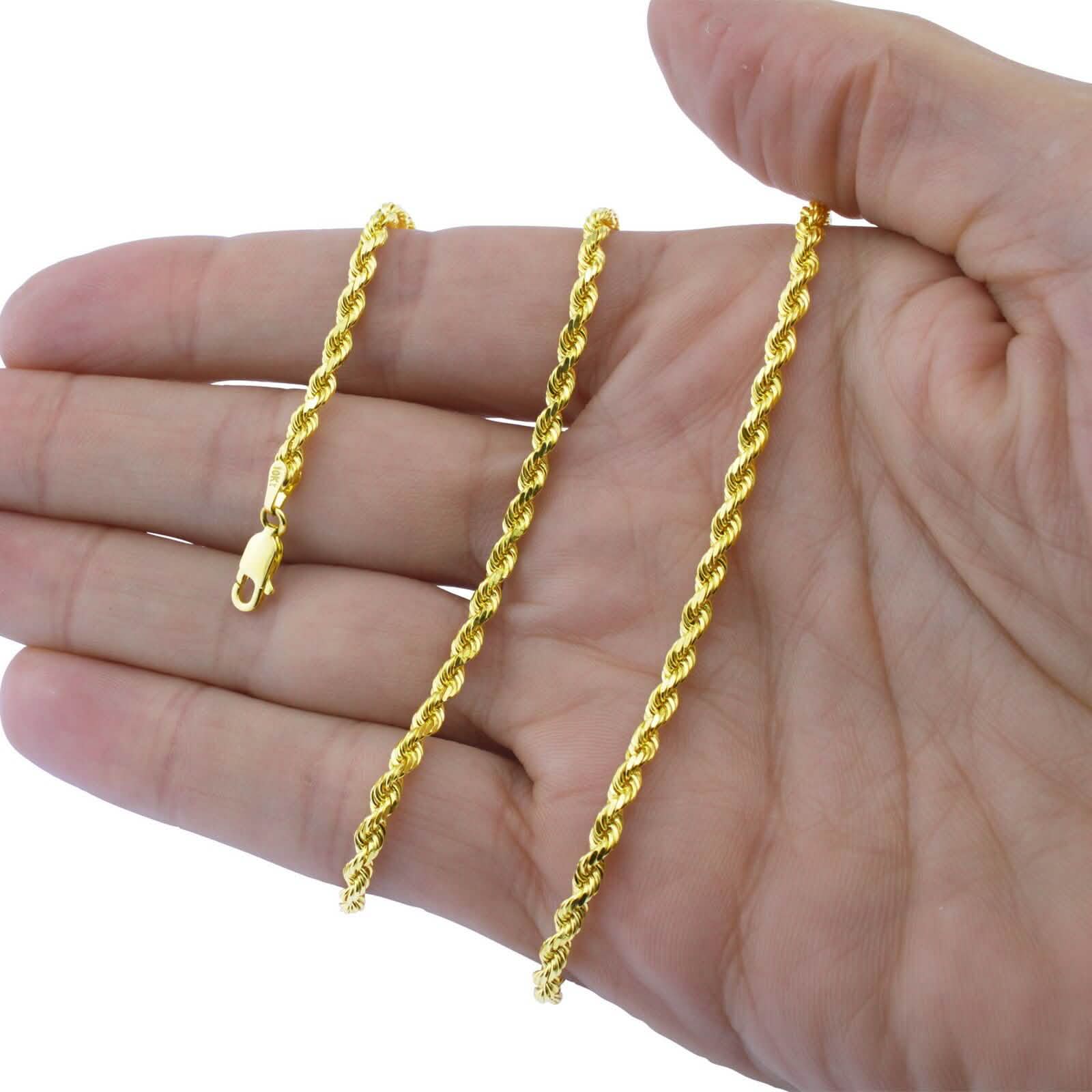 14k Solid Yellow Gold Cuban Link Chain Necklace - Assorted Sizes