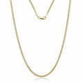 14K Solid Yellow Gold Cuban Link Chain Necklace