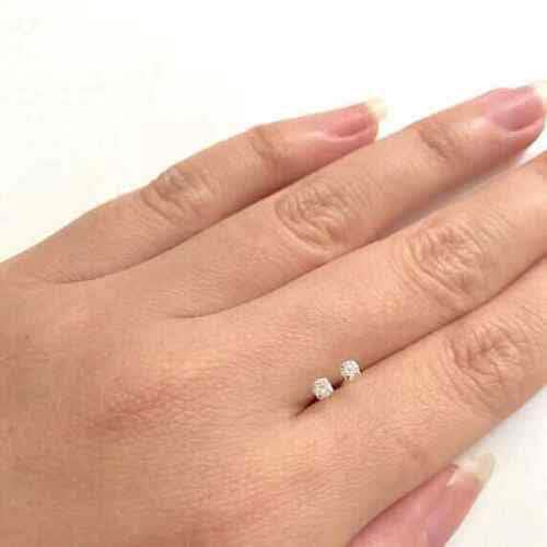 14k Solid Yellow Gold CZ Basket Setting Round Stud Post Earrings Unisex (Butterfly Push Back)