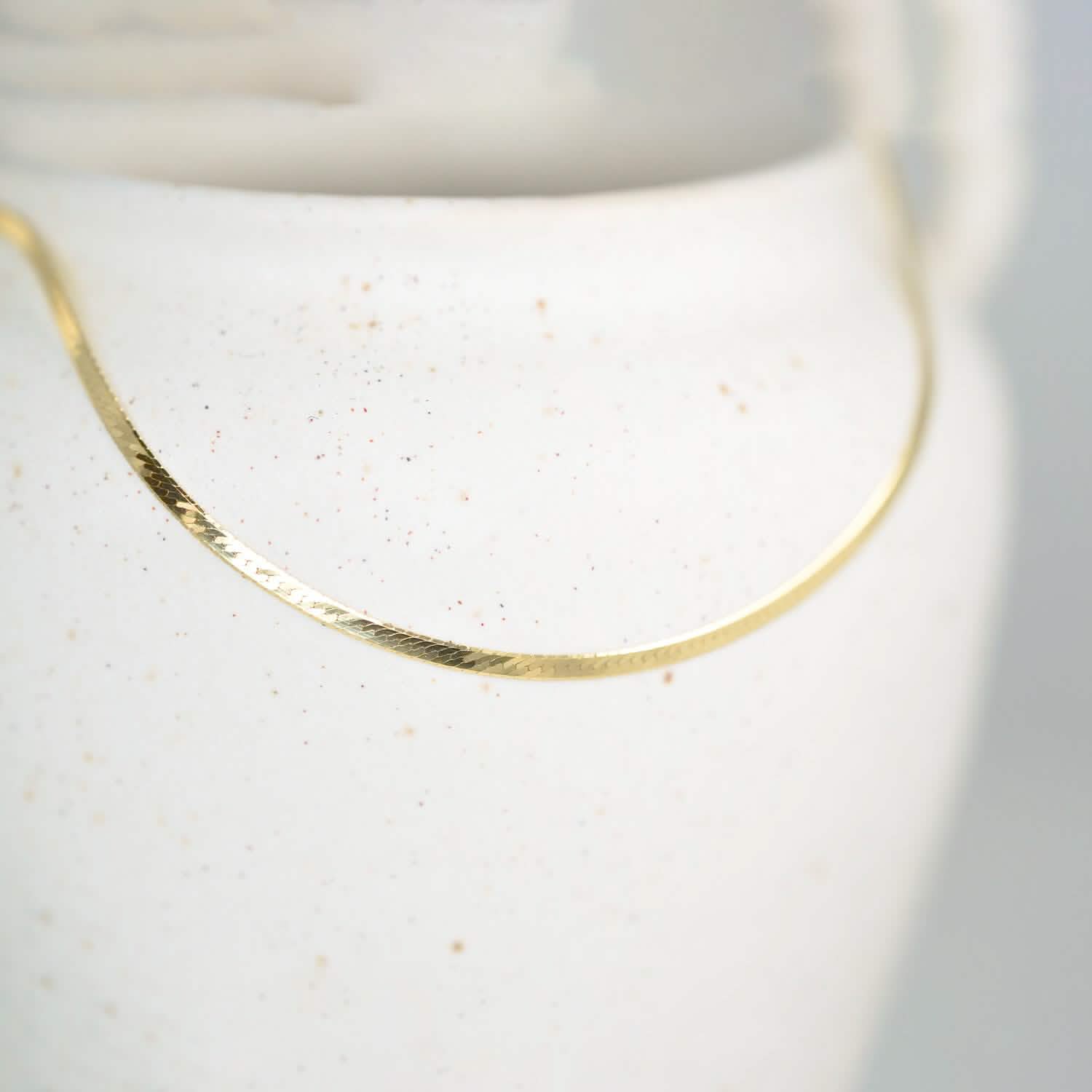 14K Solid Yellow Gold High Polish Herringbone Necklace Chain 2mm