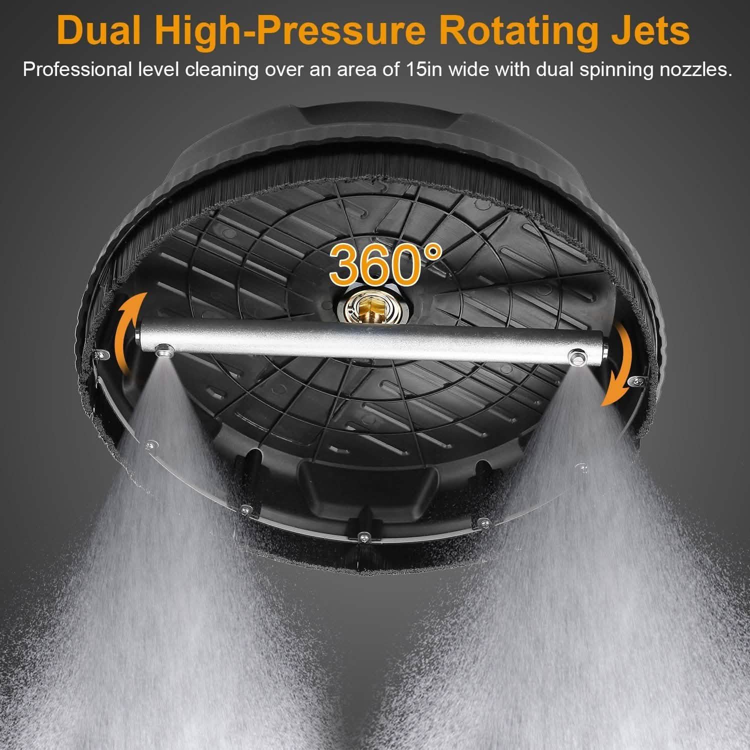15" High Pressure Flat Surface Cleaner