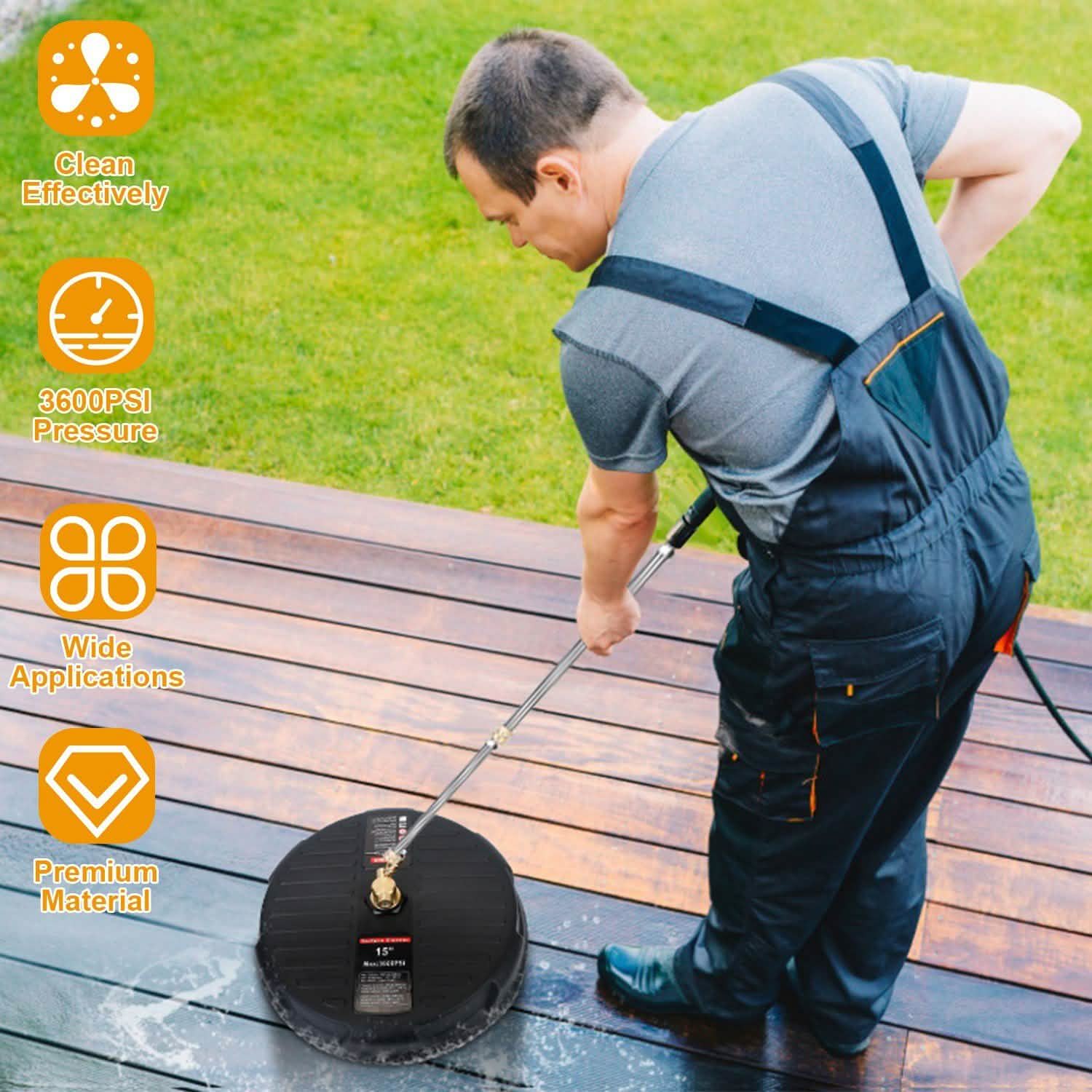 15" High Pressure Flat Surface Cleaner