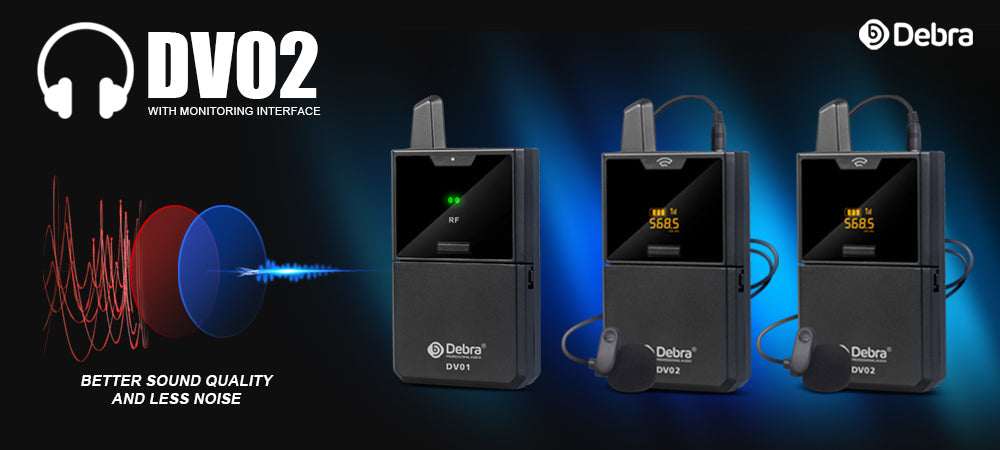 Wireless Microphone With Monitor Lavalier Camera Radio Microphone SLR Interview Recording