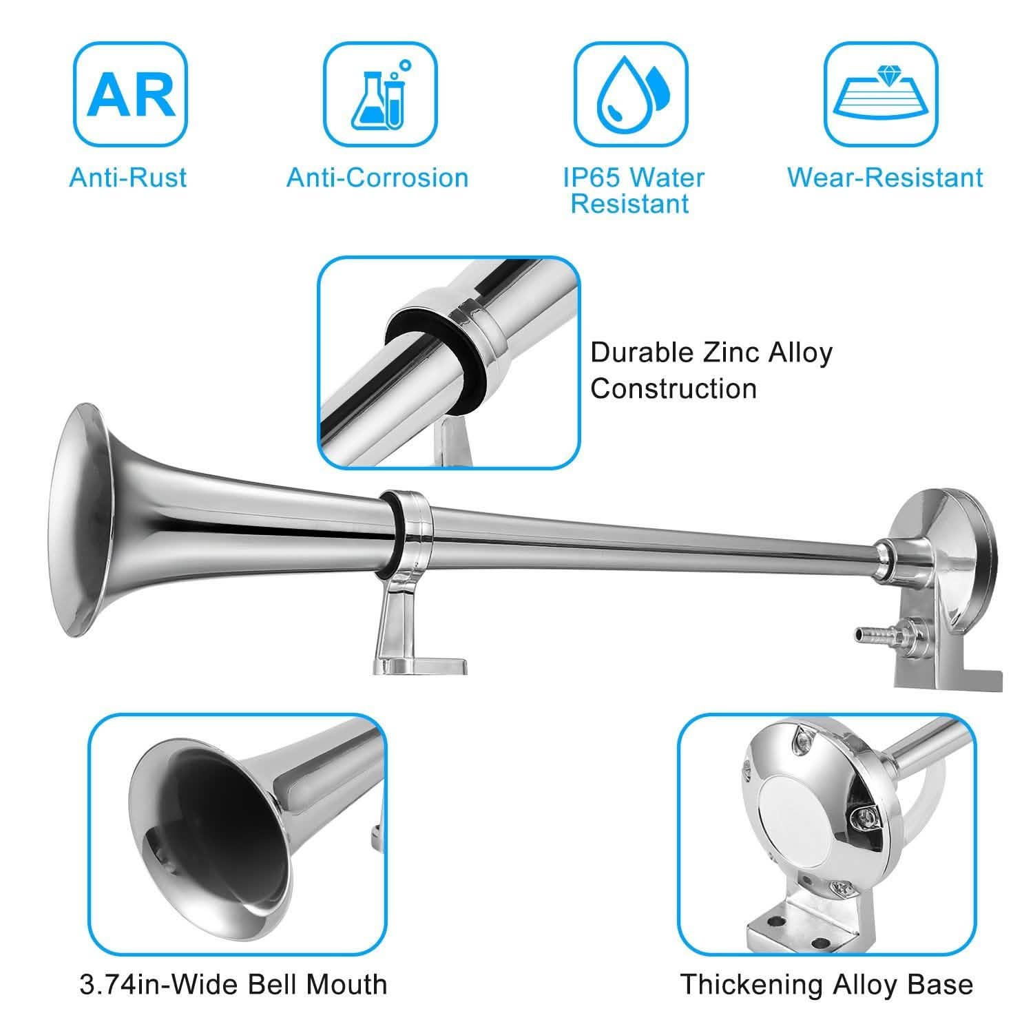 150dB Loud Single Car Trumpet 12V Electric Air Horn