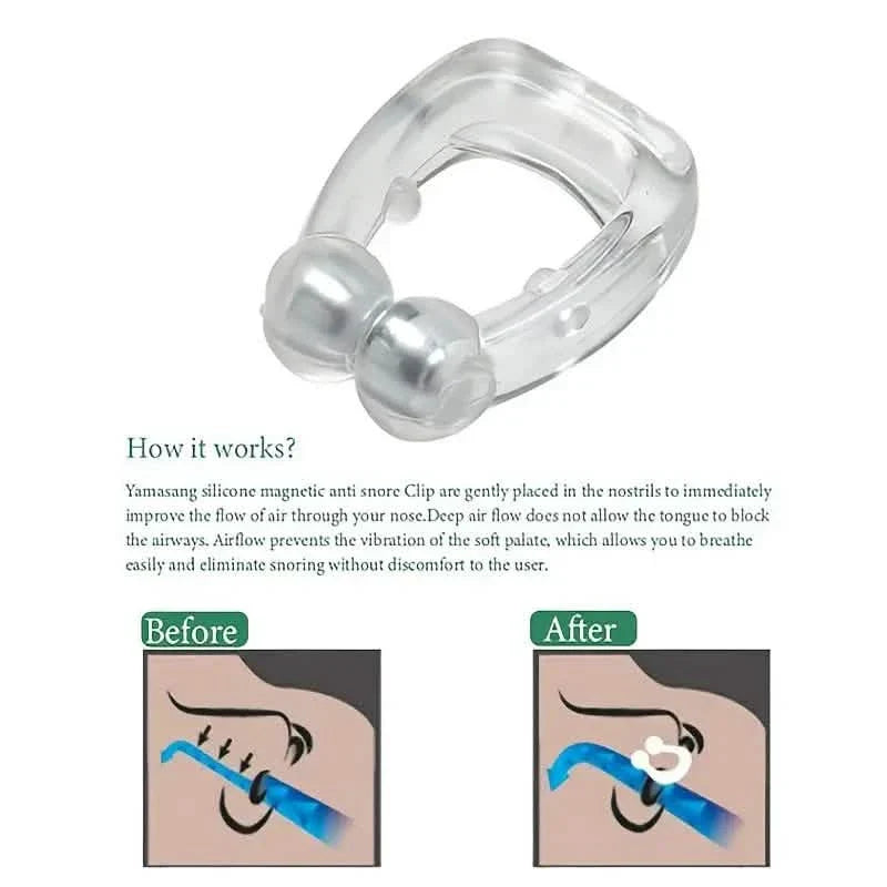 16-Pack: Silicone Magnetic Nose Clip Portable Mini Anti Snoring