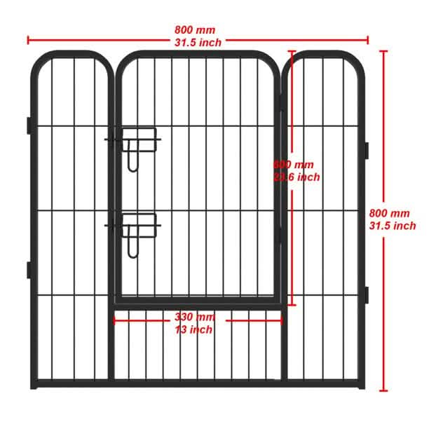 16 Panels Large Indoor Metal Pet Fence