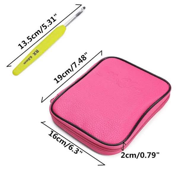 16-Piece: Colored Crochet Hooks Yarn