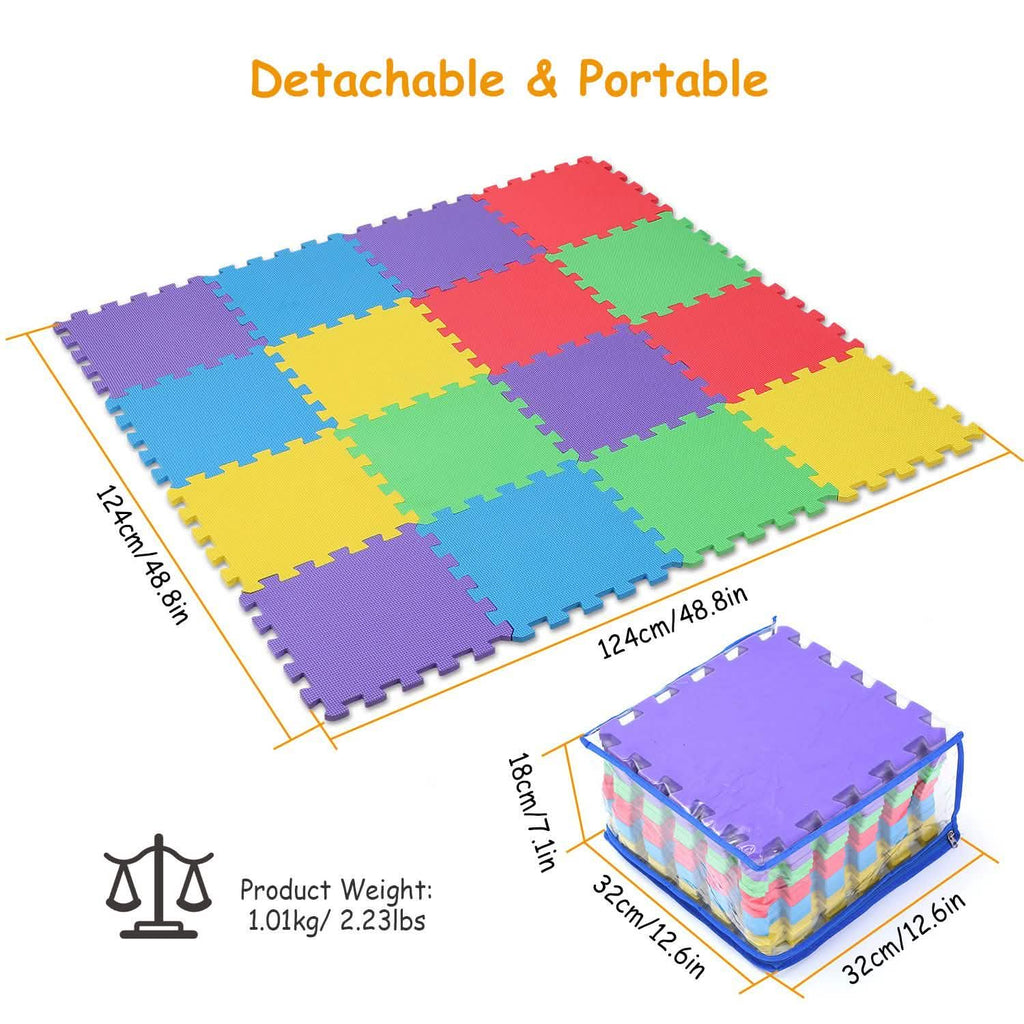 16-Pieces: Kids Puzzle Exercise Play Mat