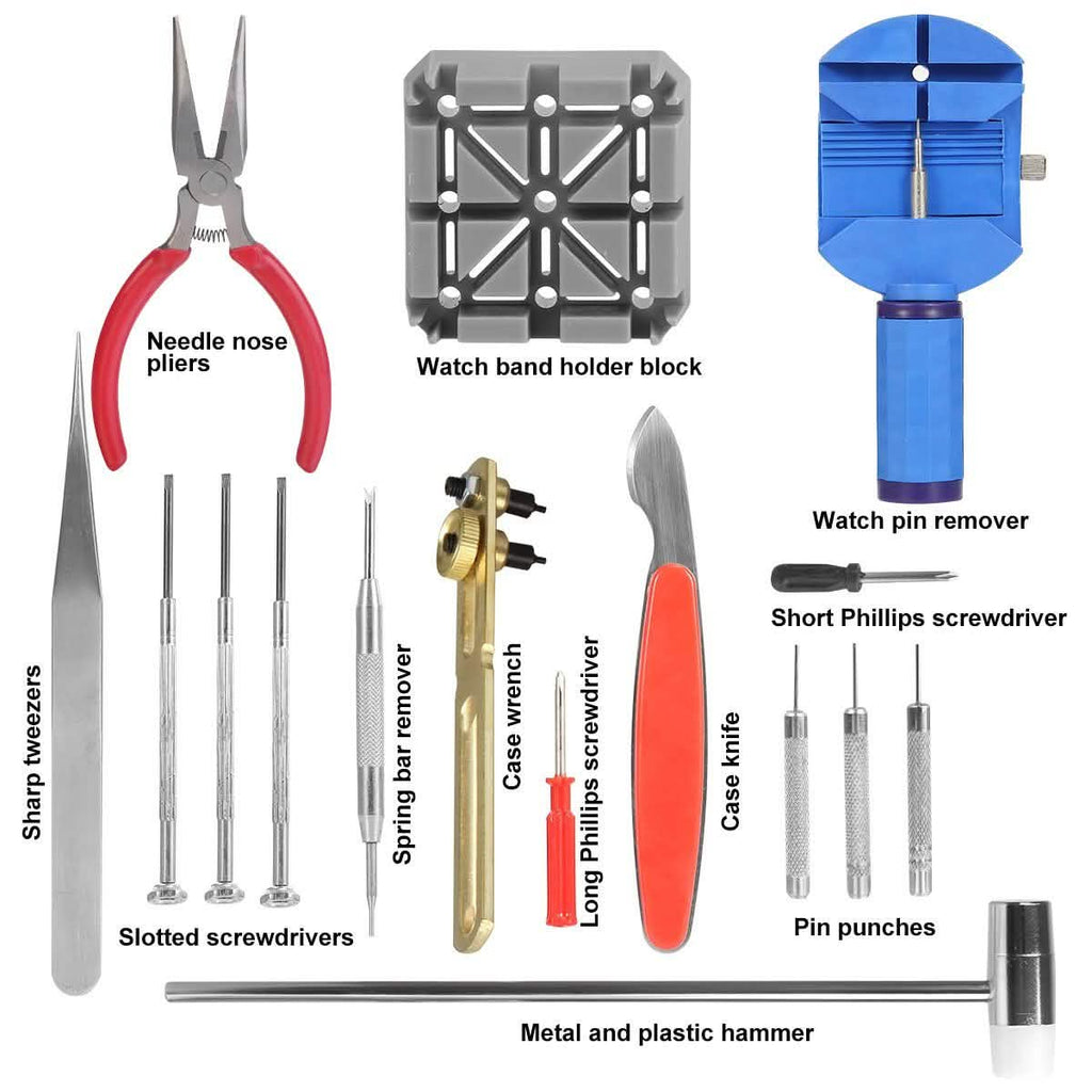 16-Pieces Set: Watch Repair Tool Kit