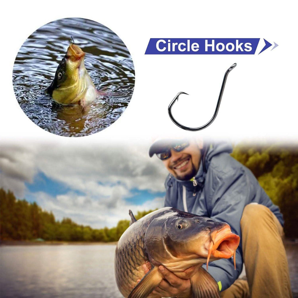 160-Piece: Offset Fishing Hooks Kit