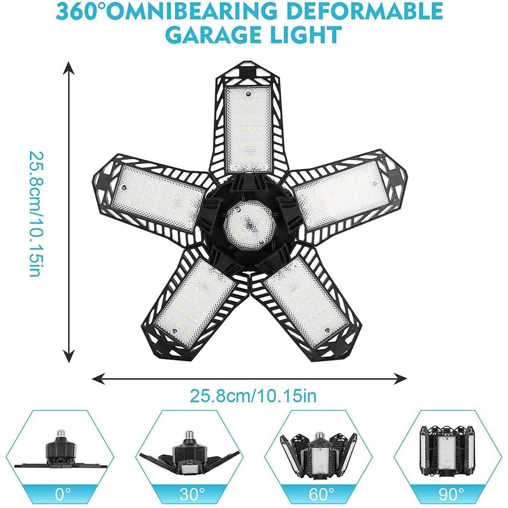 16000LM Garage Light with 6 LED Garage Ceiling Lights Panels
