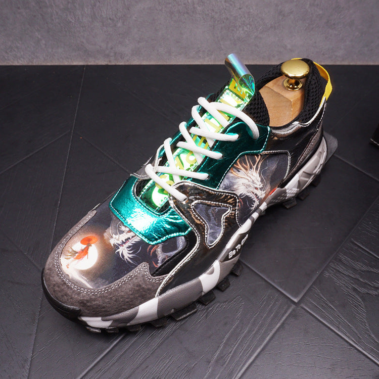Personalized Thick-Soled Sports Casual Shoes With Increased Men's Shoes
