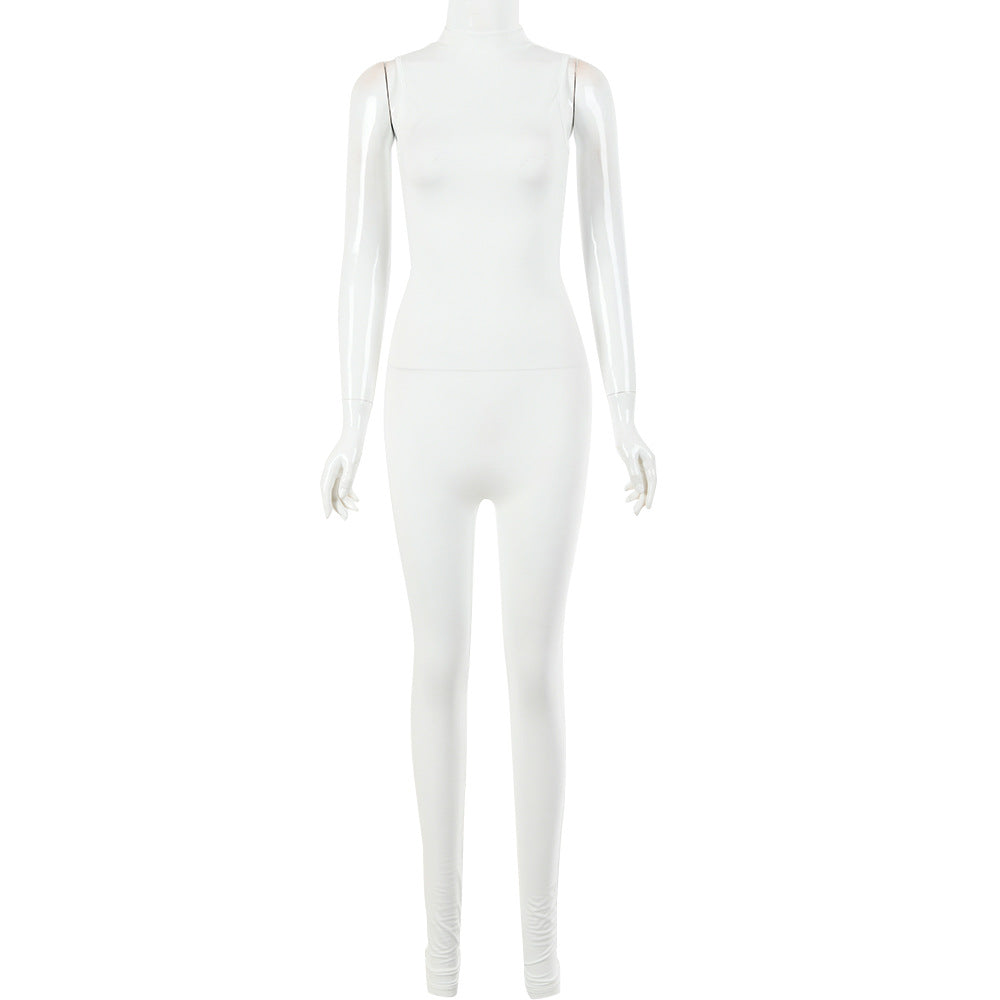 Autumn And Winter New Products Fashionable European And American Style Women Sexy Skinny Sleeveless Jumpsuit