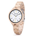 Wooden Luminous Quartz Watch