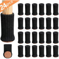 24 PCS Knitted Chair Leg Socks High Elastic Furniture Socks Pads Non-Slip Furniture Feet Caps Covers for Protect Floor