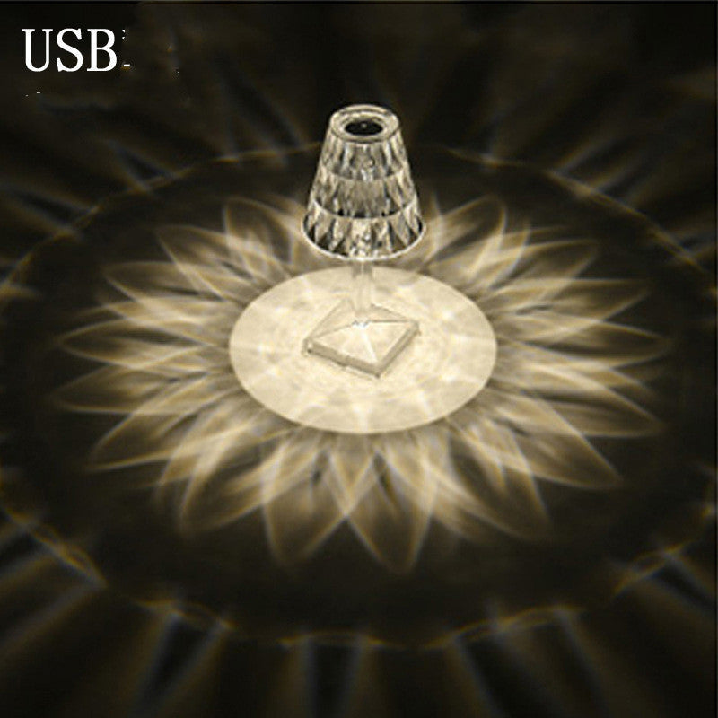 NEW Elegant Bedside or outside Diamond Acrylic Princess Table Lamp