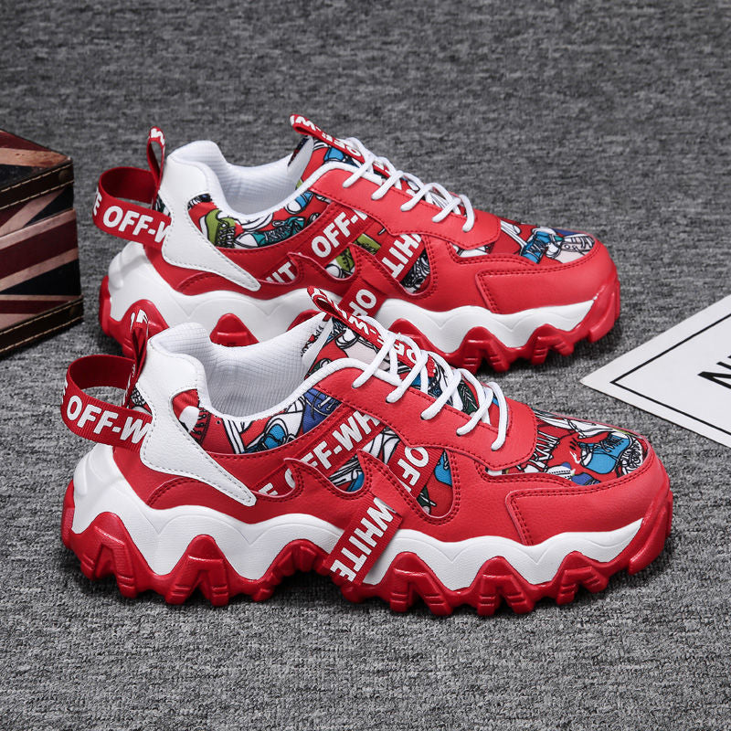 New Red Daddy Shoes Men's Shoes Summer Authentic Breathable with creative Retro Fonts