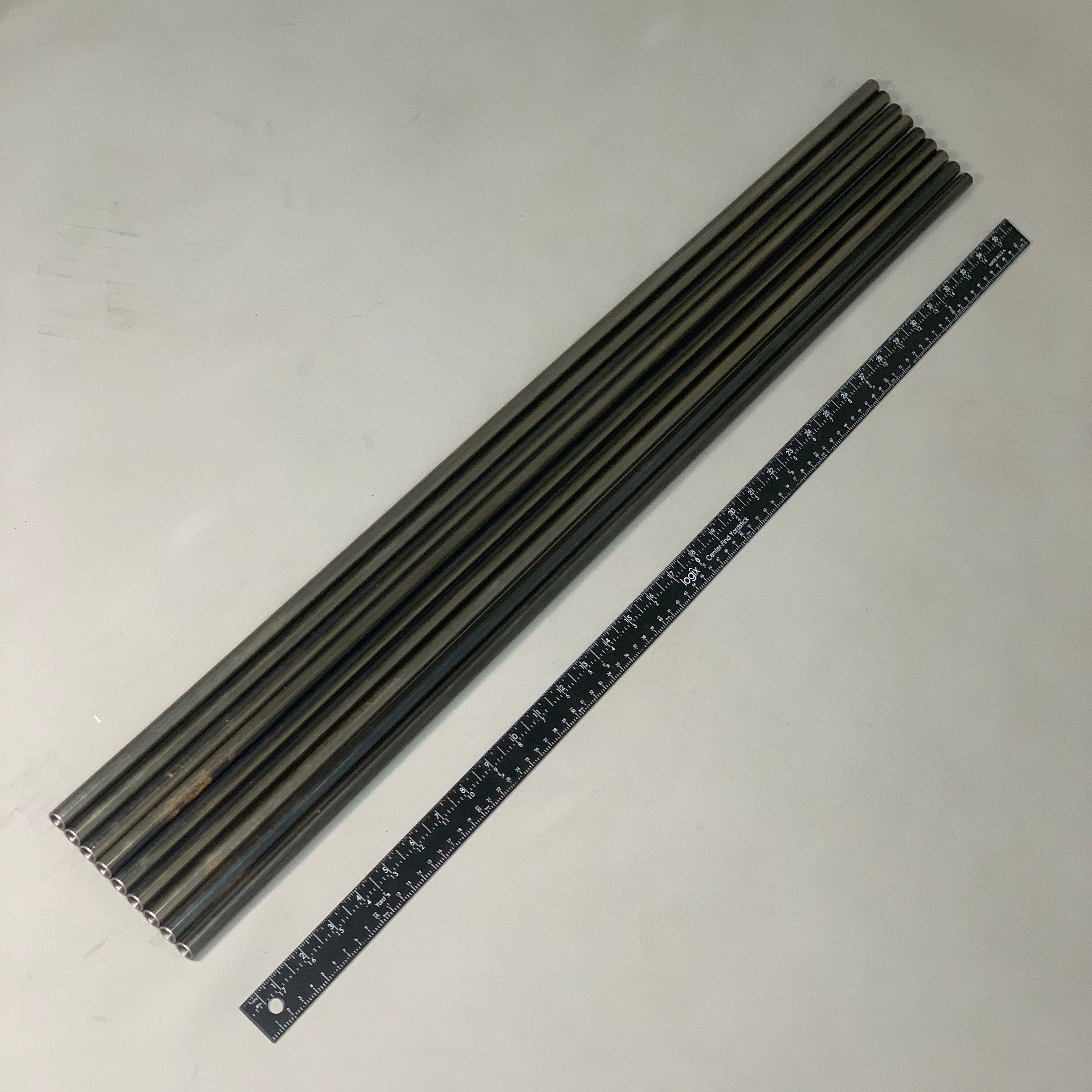 LINDSLEY 9-PACK! Threaded Extension Rod for Pendant Light Female 1/4" 36" L  Raw Metal