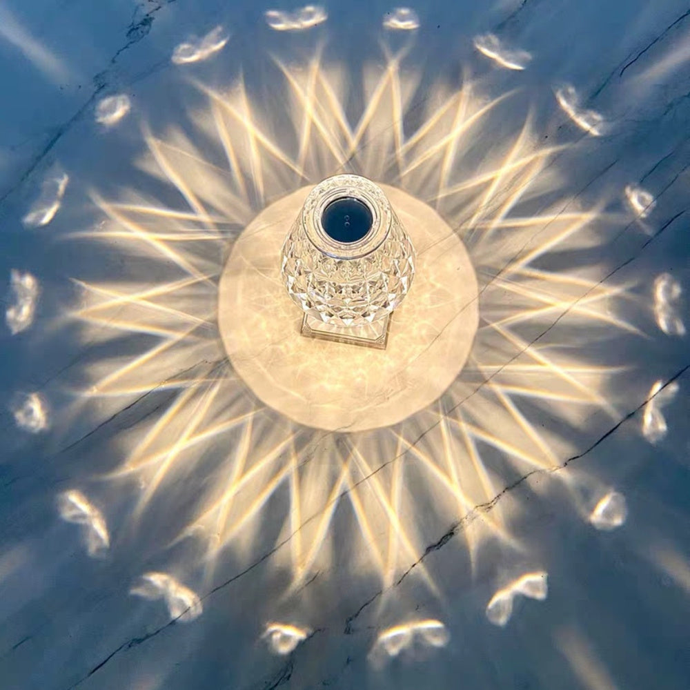 NEW Elegant Bedside or outside Diamond Acrylic Princess Table Lamp